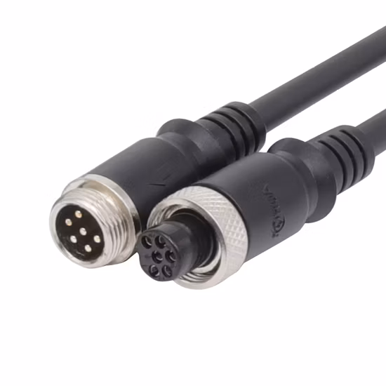 Waterproof 4 Pin Aviation Head Sensor M12 Circular Connector Male to Female Cable